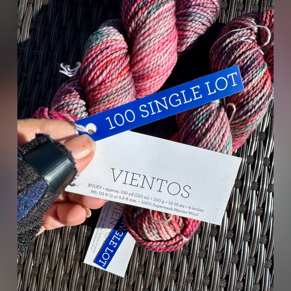 Malabrigo Vientos Hand-Dyed Yarn in Pink and Purple - Picture 8 of 17